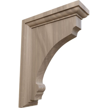 Ekena Millwork 2 1/2"W x 6"D x 8"H Medium Thompson Wood Bracket, Walnut BKTW02X06X08TMWA